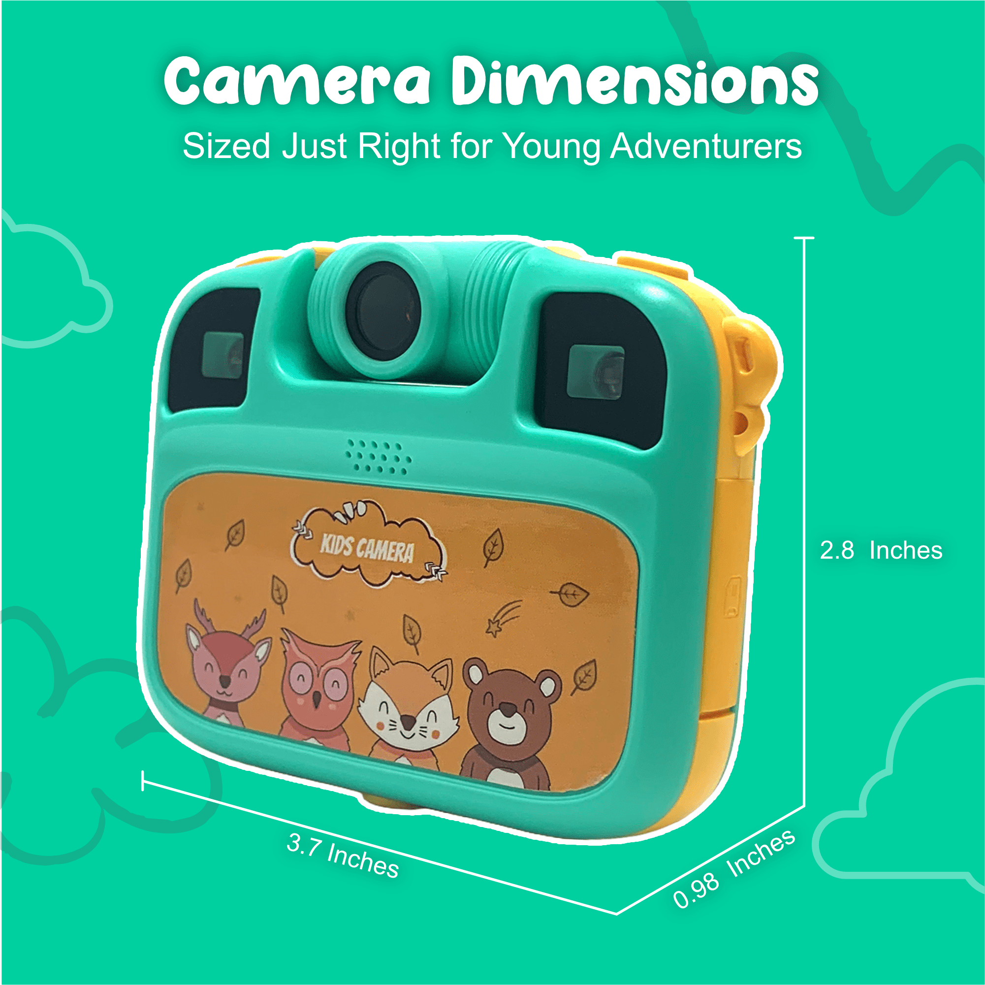 Contixo Waterproof Kids Camera, 1080p HD Digital Camera Toy with 5x Zoom and Built-In Games, Green