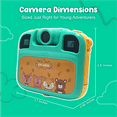 thumbnail image 5 of Contixo Waterproof Kids Camera, 1080p HD Digital Camera Toy with 5x Zoom and Built-In Games, Green, 5 of 7