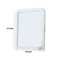 thumbnail image 5 of 37 Inches Wooden Mirror with Curved Edges, White, 5 of 5