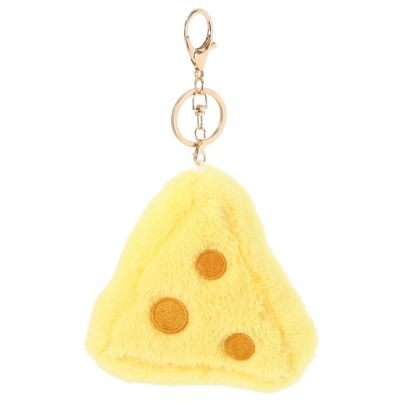 MLINS Adorable Plush Cheese Keychain Cute Food Keychain for Backpacks Fashionable Cheese Charm Purse Handbag Hanging Adornment