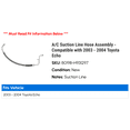 thumbnail image 2 of A/C Suction Line Hose Assembly - Compatible with 2003 - 2004 Toyota Echo, 2 of 2