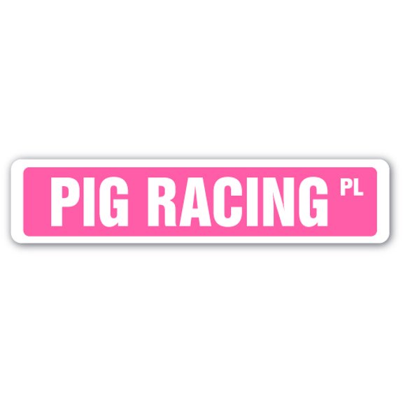 Pig Racing Street [3 Pack] of Vinyl Decal Stickers |for Laptop Car