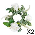 thumbnail image 1 of Corona de velas,velas artificiales,portavelas,anillos para velas,para pilares,centros de mesa,decoración de velas,pequeñas,Mesas de boda,anillos de velas de imitación de seda para, 1 of 8
