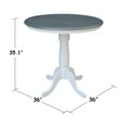 thumbnail image 4 of International Concepts 36" Solid Wood Dual-Height Pedestal Table, Coal & Black Finish, 4 of 9