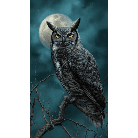 Unframed Canvas Wall Art For Bedroom Office Wall Decor 12x8in Owl Moon Night Wall Decorations For Living Room Painting Pictures Artwork For Modern Posters Prints Home Decor
