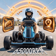 thumbnail image 2 of TOYBSNR Electric Go Kart Drift Car, 24V, with Adjustable Seat, Bluetooth Enabled, for Kids 6-12 Years, Blue, 1-Pack, 2 of 10