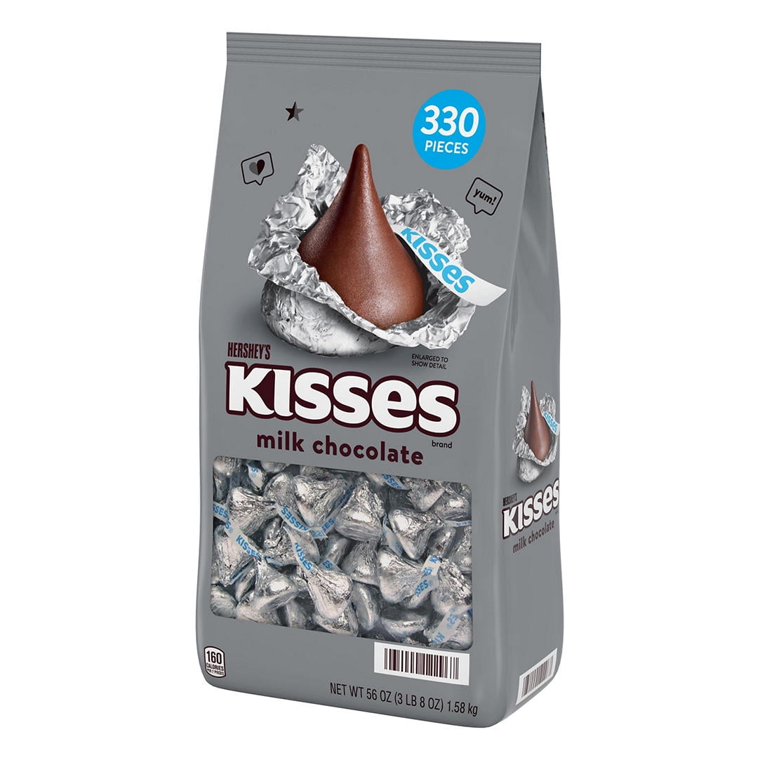 Hersheys Milk Chocolate Kisses,One Size, 330 Pieces 56 oz.