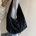 thumbnail image 1 of Bolso bandolera Hugo negro ligero portátil práctico duradero para comestibles compras en la playa Bolsa de hombro tipo cubo, 1 of 10