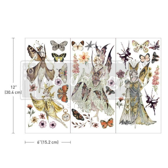 Prima Marketing Re-Design Decor Transfers 6"x12" 3/Sheets-Forest Fairies -Re657178