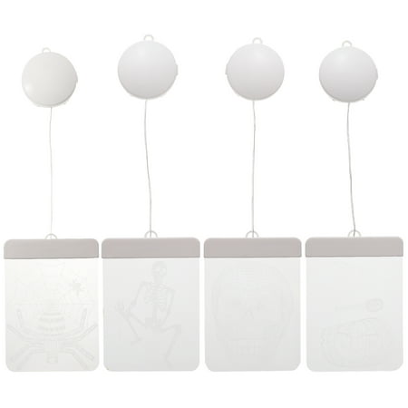 

4pcs Halloween Theme Atmosphere Lamp LED Light Hanging Light without Battery
