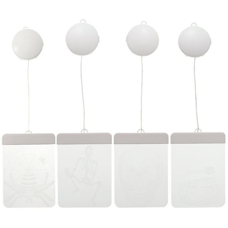 

4pcs Halloween Theme Atmosphere Lamp LED Light Hanging Light without Battery