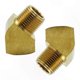 thumbnail image 1 of Brass 1/8" NPT Male to Female 45 Street Elbow Fitting, 2-Pack, 1 of 5