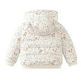thumbnail image 4 of WOYY Girls Floral Coat Winter Warm Hooded Jacket Outerwear, Sizes 18-24M, 4 of 8