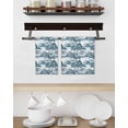 thumbnail image 3 of Teal Garden Kitchen Dish Towels for Drying Dishes Set of 4, Retro Mountain Tree Forest Landscape Waffle Weave Microfiber Terry Hand Tea Bathroom Towels Quick Dry & Absorbent Towel 15.7x23.6, 3 of 7