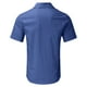 thumbnail image 3 of Camisas Para Hombre Camisa sólida informal para hombre, camisa de manga corta con cuello vuelto, camisa Formal con botones (Blue, L), 3 of 5