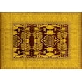 thumbnail image 1 of Ahgly Company Machine Washable Indoor Rectangle Oriental Yellow Industrial Area Rugs, 2' x 3', 1 of 4