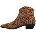 thumbnail image 3 of Journee Womens Taliah Western Low Cut Pointed Toe Cuban Heel Comfort Ankle Booties, Widths Available, 3 of 10