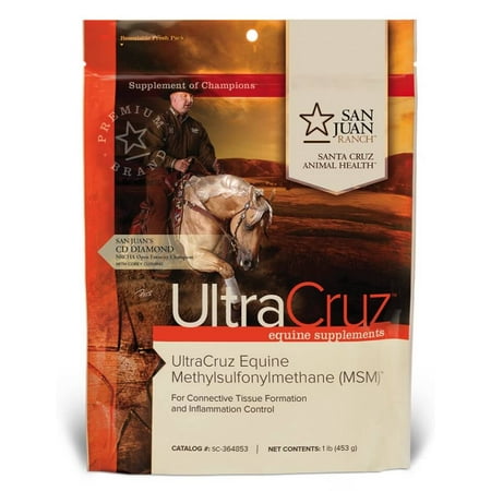 UltraCruz Equine Horse MSM Joint Supplement, 1 lb, Pure Powder (21 Day