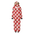 thumbnail image 3 of Wyobmus 2024 Christmas Matching Family Pajamas Set Elk Antler Hooded Romper Zipper Jumpsuit Loungewear for Mom, 3 of 4