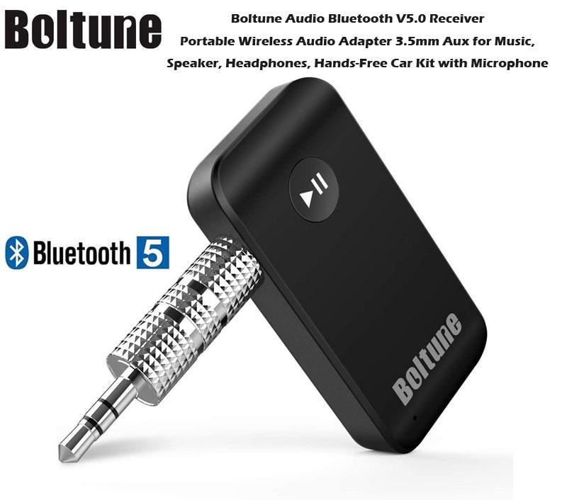chrysant beton Verschrikking Boltune BT-BR001 Bluetooth 3.5mm AUX Adapter Boltune Audio Receiver Car Kit  (OPEN BOX) SB41 - Walmart.com