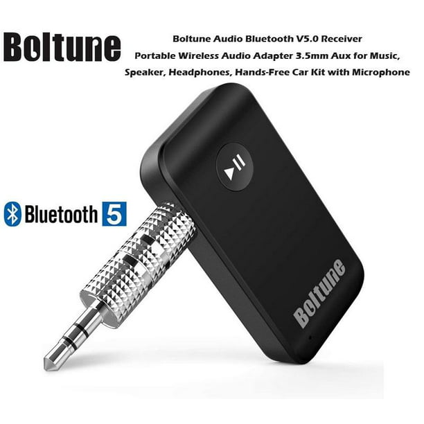 vocaal Neerwaarts vergeven Boltune BT-BR001 Bluetooth 3.5mm AUX Adapter Boltune Audio Receiver Car Kit  (OPEN BOX) SB41 - Walmart.com
