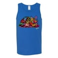 thumbnail image 2 of Wild Bobby, Colorful Rainbow Cat Animal Lover Mens Graphic Tank Top, Royal, Medium, 2 of 3