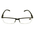 BandQ 4Pack Men's Rectangle Half Frame Reading Glasses, Blue Light Blocking, +1.00