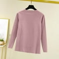 thumbnail image 4 of Roncen Women's Modal Thermal Shirt, Long Sleeve Round Neck Slim Top, Warm Layering Base Clothing, 4 of 6