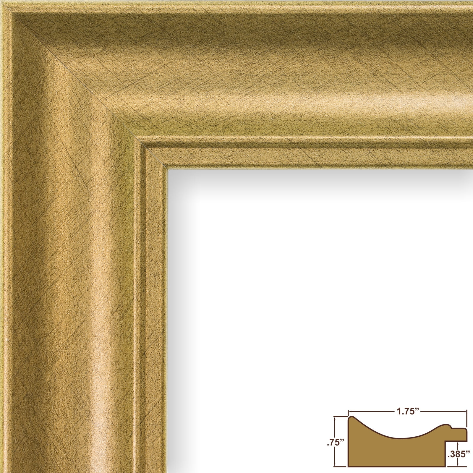 Craig Frames Vintage Revival, 22x28 inch Distressed Gold Picture Frame Matted for an 18x24 Photo