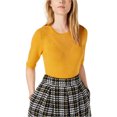 thumbnail image 1 of maison Jules Chandail-Over pour Femmes Intarsia, Jaune, Grand, 1 of 1