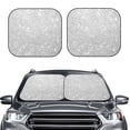 thumbnail image 2 of Goofa Silver Glitter Pattern 2 Piece Car Windshield Sun Shade Foldable | Front Windshield Shade for Sun, Heat and UV Rays | Sunshade for Car Front Window-Large, 2 of 7