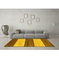 thumbnail image 3 of Ahgly Company Machine Washable Indoor Rectangle Abstract Yellow Modern Area Rugs, 5' x 7', 3 of 4