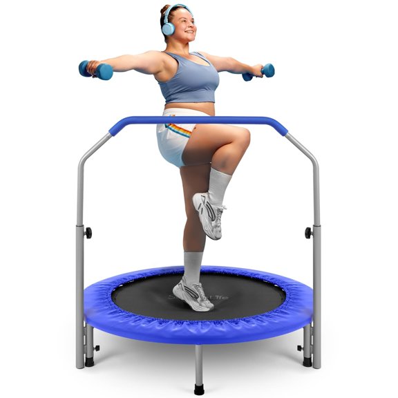Trampolín Deportivo Para Adultos Mujer, Azul (Blue), 1.01 M