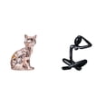 thumbnail image 1 of Figura decorativa de escritorio: Estatua de gato pensador, escultura abstracta minimalista de cerámica, pieza única y artística. Ideal para la oficina, 1 of 8