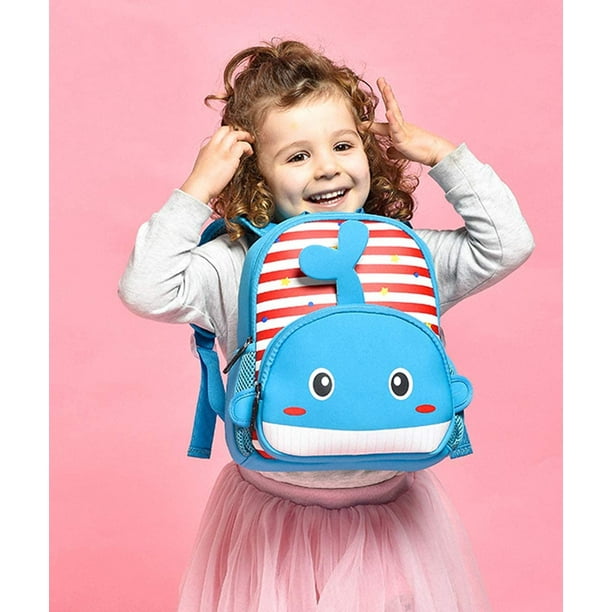 Heyrekt Waterproof Kids Backpack Kindergarten Bag Kids Backpack Toddler School Daypack For Preschool Kindergarten School Trip Etc (Whale)