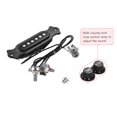 thumbnail image 3 of Pickup Cobre magnético de una sola bobina magnética Pastilla acústica silenciosa con control de volumen con perillas Juego de tornillos de montaje Tomshoo Pickup, 3 of 6