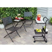 Mainstays Stamped 4 Pc Bistro Set With Bar Cart