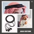 thumbnail image 2 of Men Arab Head Scarf Rope with Tassel Muslim Head Wrap Headband Headwear Accessory, 2 of 5