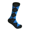 thumbnail image 3 of Men's Groomsmen Wedding|Party Events|Gala Collection Black/Bright Pink Argyle Dress socks, 3 of 7