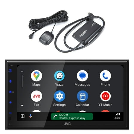 JVC KW-M690BW 6.8" Touchscreen WiFi Bluetooth USB/MP3 Stereo Multimedia Digital Receiver with Satellite Radio Connect Vehicle Tuner Kit