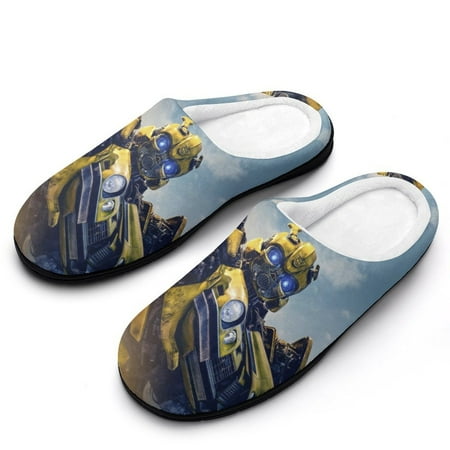 

Mens Cozy Slippers Transformers Warm Soft Plush Slipper Slip-on House Shoes for Home Indoor Outdoor