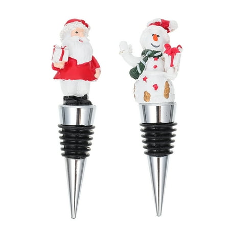 

Exquisite Christmas Aluminum Alloy Wine Bottle Corks Bottle Sealers for Decoration