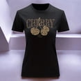 thumbnail image 3 of Playera Blusa Cherry Cerezas Animal Print Color Negro Talla Mediana Marca Emil SaEs, 3 of 4