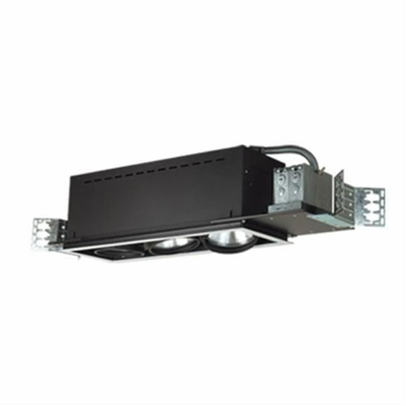 Three-Light Linear Metal Halide, White Trim with Black Interior