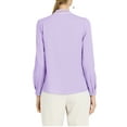 thumbnail image 4 of INSPIRE CHIC Women's Tie Neck Button Down Work Long Sleeves Blouse Shirts S Light Purple, 4 of 7