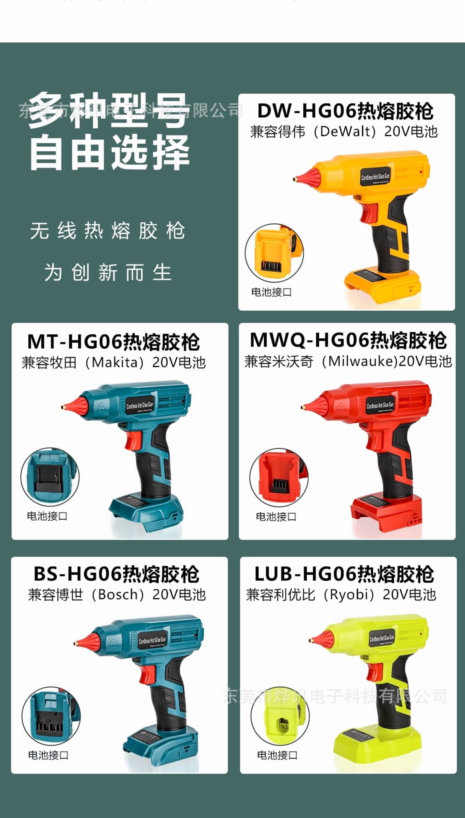 Cordless Hot Glue Gun for Ma.kita 18V Max Lithium-ion Battery,  Quick Preheat Hot Melt Glue Gun with 10 Pcs Glue Sticks for Arts/Crafts/Diy/Repairs(Tool Only)