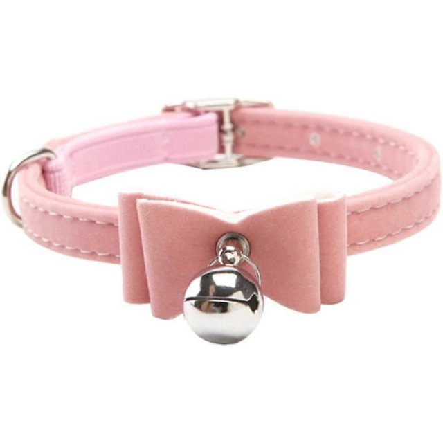KAIYANG Collar para gatos, collar para perros pequeños con cascabel, pajarita de terciopelo para gatitos, pajarita elástica de seguridad, cascabel para gatos pequeños y perros