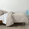 thumbnail image 2 of Microfiber 3-Piece Duvet Cover Set & Microfiber Down-Alternative Comforter Taupe - Twin, 2 of 5