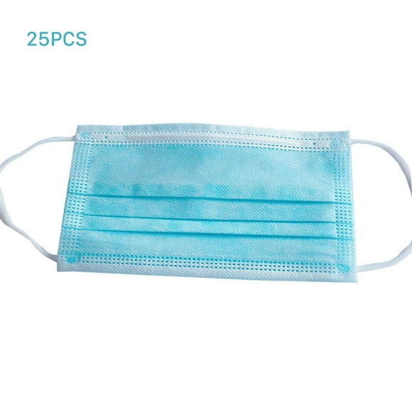 FYBTO 25Pcs Mouth Muffle 3 Layers Non Woven Disposable Dustproof Face Cover Protection-090703