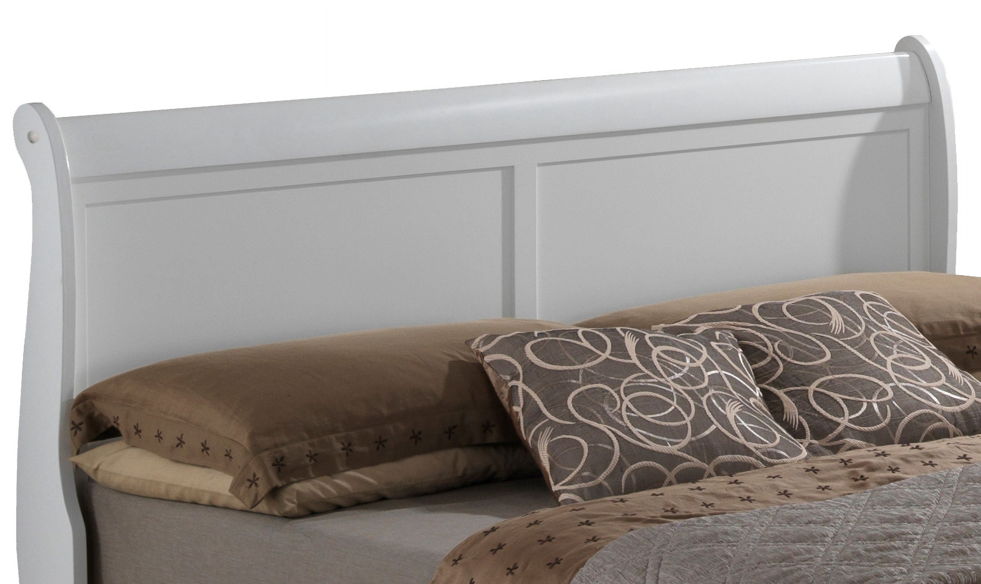 Glory Furniture Louis Phillipe King Bed in White Color